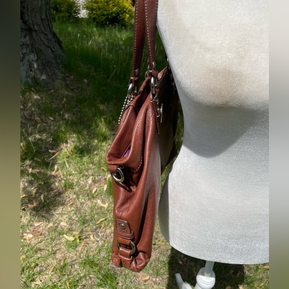 Coach’s Brown Pebbled Leather Satchel - Picture 3 of 12